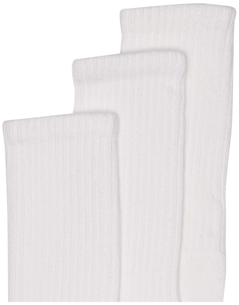 Jefferies Socks Big Boys' Seamless Toe Athletic Crew Socks, 6-pack White/Grey, 8-9 1/2(Medium)(Shoe size 12-6) - Image 2